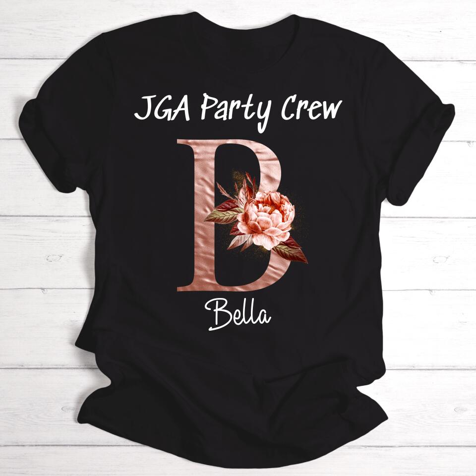 Junggesellinnenabschied - Personalisierbares T-Shirt (dunkle Farben) - wefriends