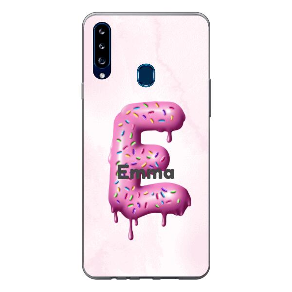 Buchstabe Donut - Personalisierbare Handyhülle