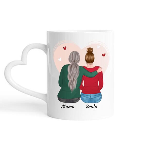 Mutter und Tochter - Personalisierbare Tasse