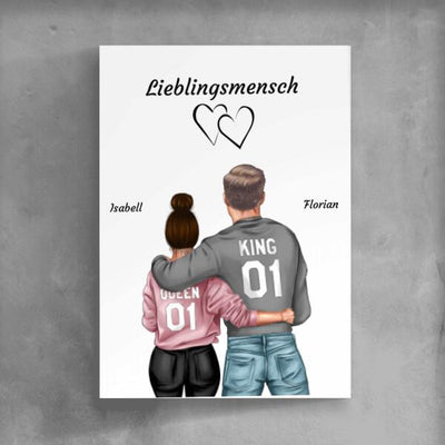 Queen und King - Personalisierbares Poster