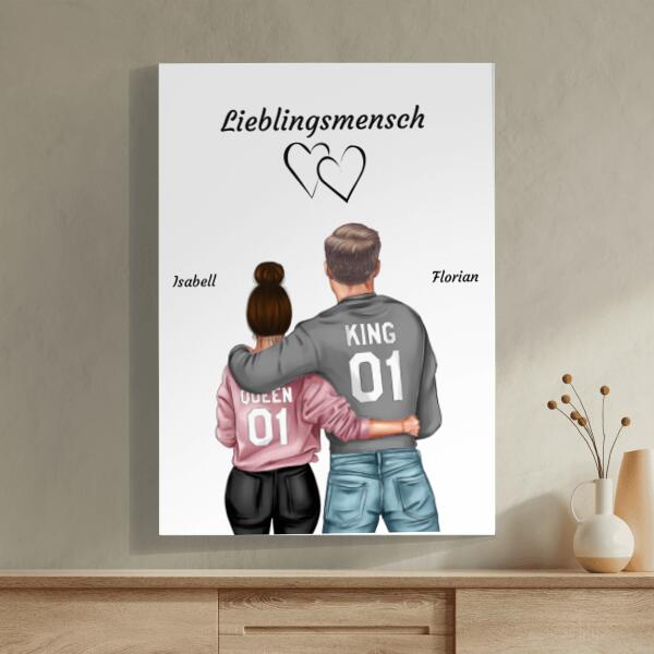 Queen und King - Personalisierbares Poster