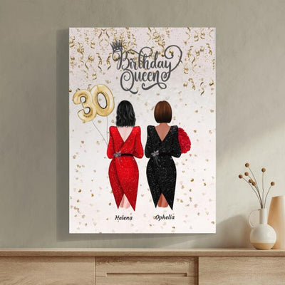 festliche Besties - Personalisierbares Poster