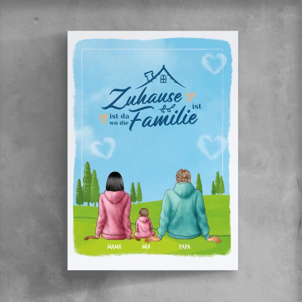 Entspannte Familie - Personalisierbares Poster - wefriends