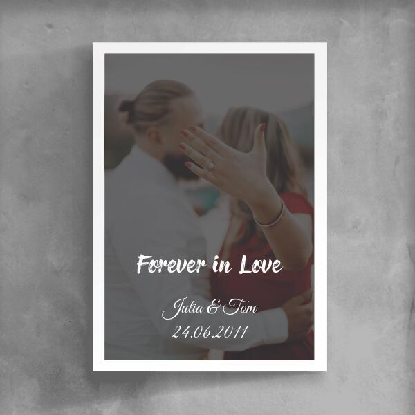 Forever in Love Foto-Upload - Personalisierbares Poster