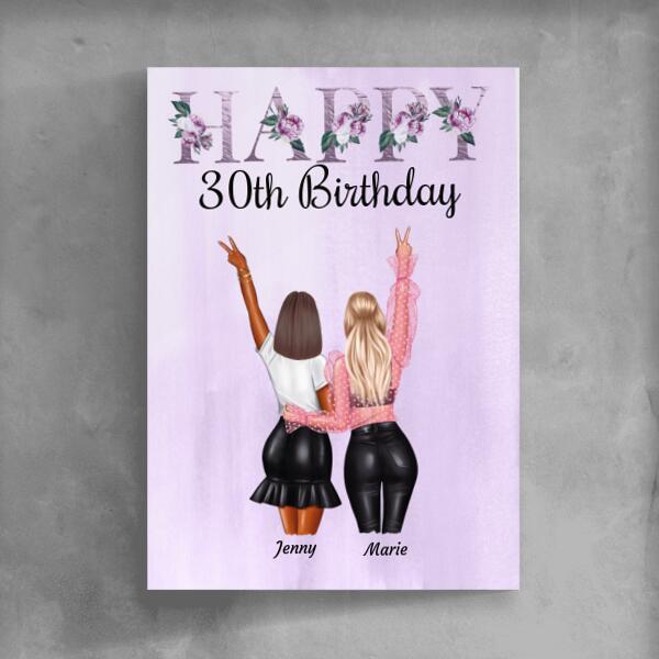 Happy Birthday Besties - Personalisierbares Poster