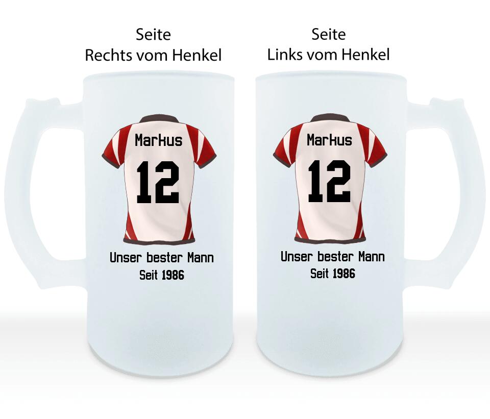 Sport-Trikot - Personalisierbarer Bierkrug