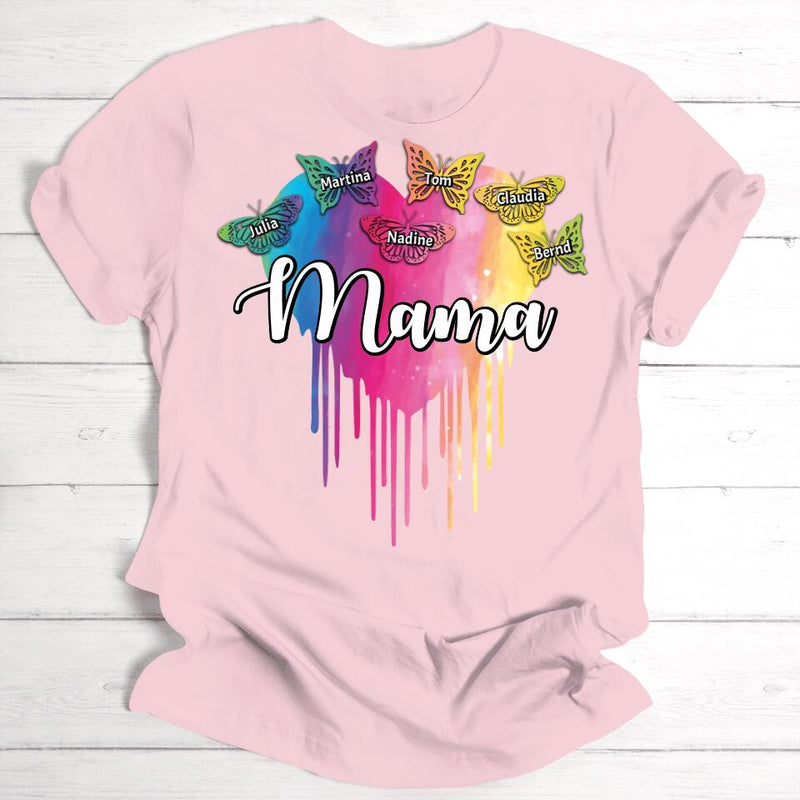 Mamas Schmetterlinge - Personalisierbares Damen-Shirt