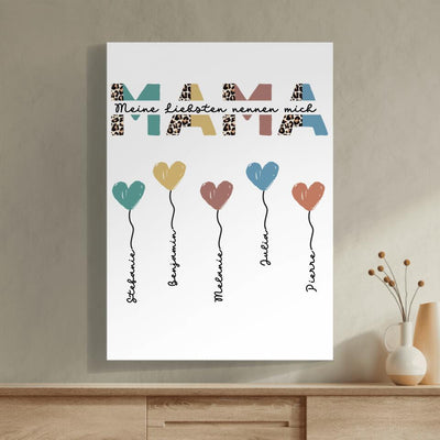 Mama/Oma Herzballon - Personalisierbares Poster