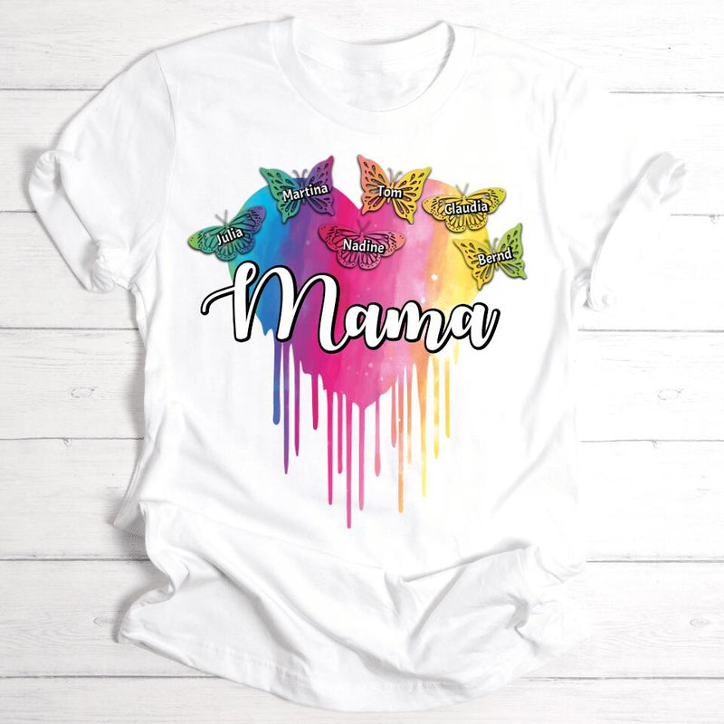 Mamas Schmetterlinge - Personalisierbares Damen-Shirt