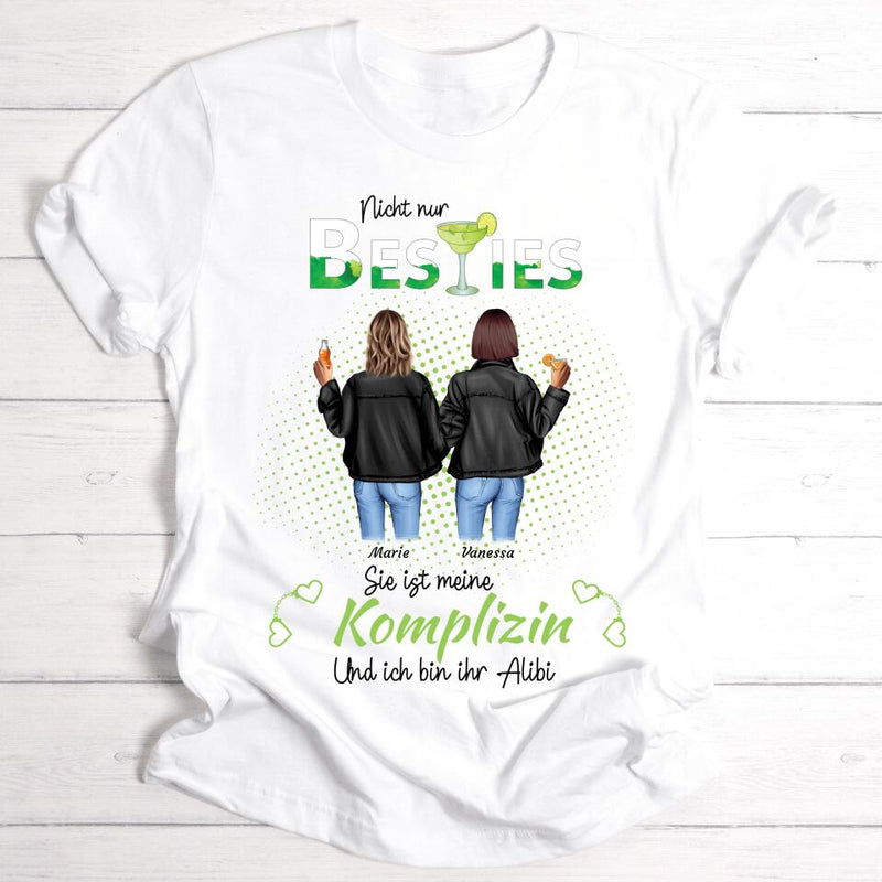 Drink Besties Komplizin - Personalisierbares T-Shirt