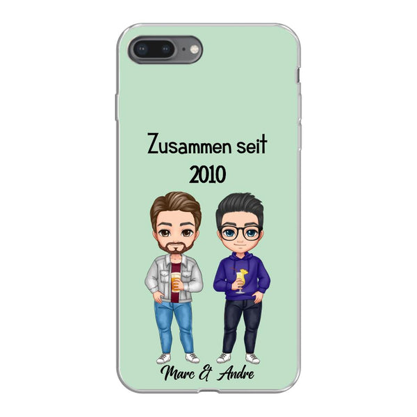 Comic Style Paar (zwei Männer) - Personalisierbare Handyhülle