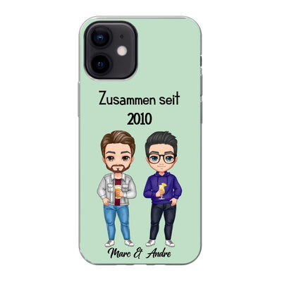 Comic Style Paar (zwei Männer) - Personalisierbare Handyhülle