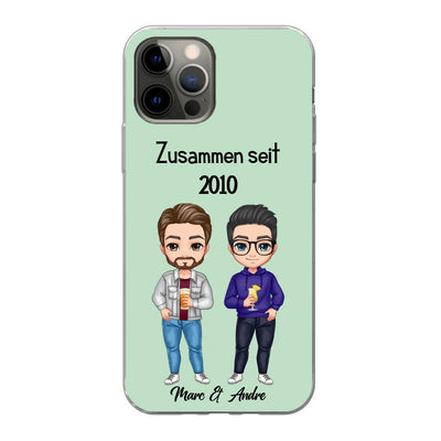 Comic Style Paar (zwei Männer) - Personalisierbare Handyhülle