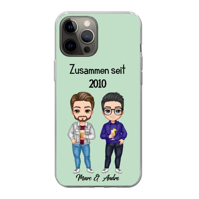 Comic Style Paar (zwei Männer) - Personalisierbare Handyhülle