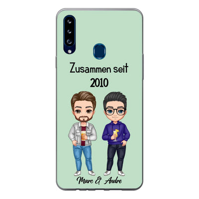 Comic Style Paar (zwei Männer) - Personalisierbare Handyhülle