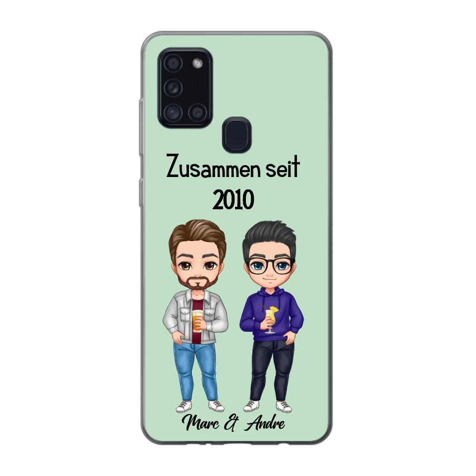 Comic Style Paar (zwei Männer) - Personalisierbare Handyhülle