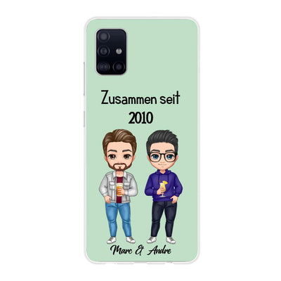 Comic Style Paar (zwei Männer) - Personalisierbare Handyhülle