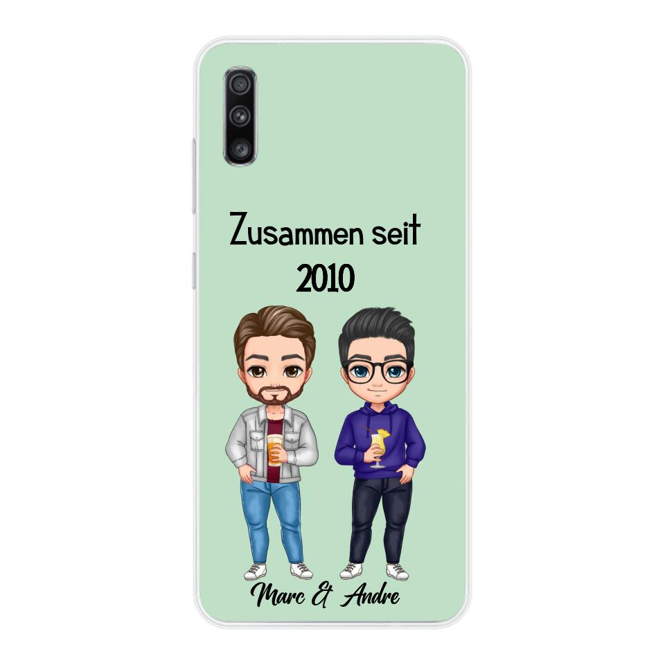 Comic Style Paar (zwei Männer) - Personalisierbare Handyhülle