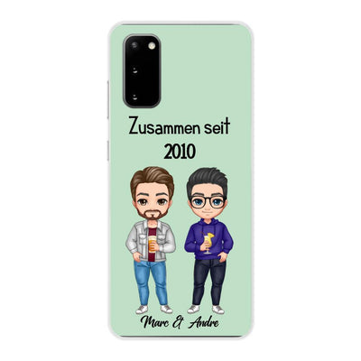 Comic Style Paar (zwei Männer) - Personalisierbare Handyhülle