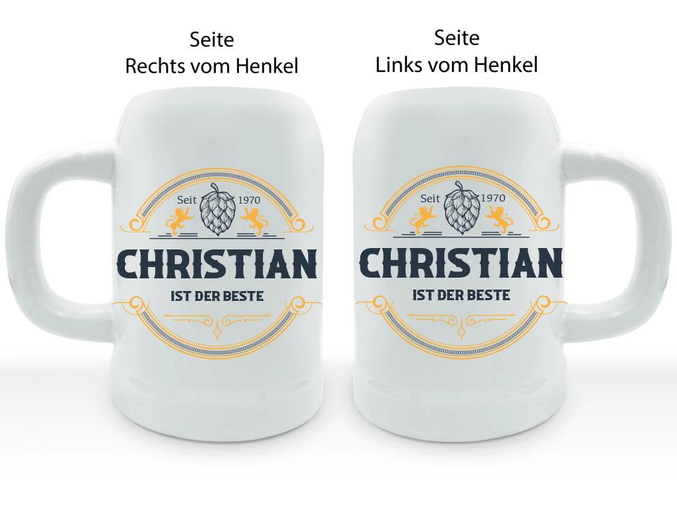 Löwen Bierlabel - Personalisierbarer Bierkrug