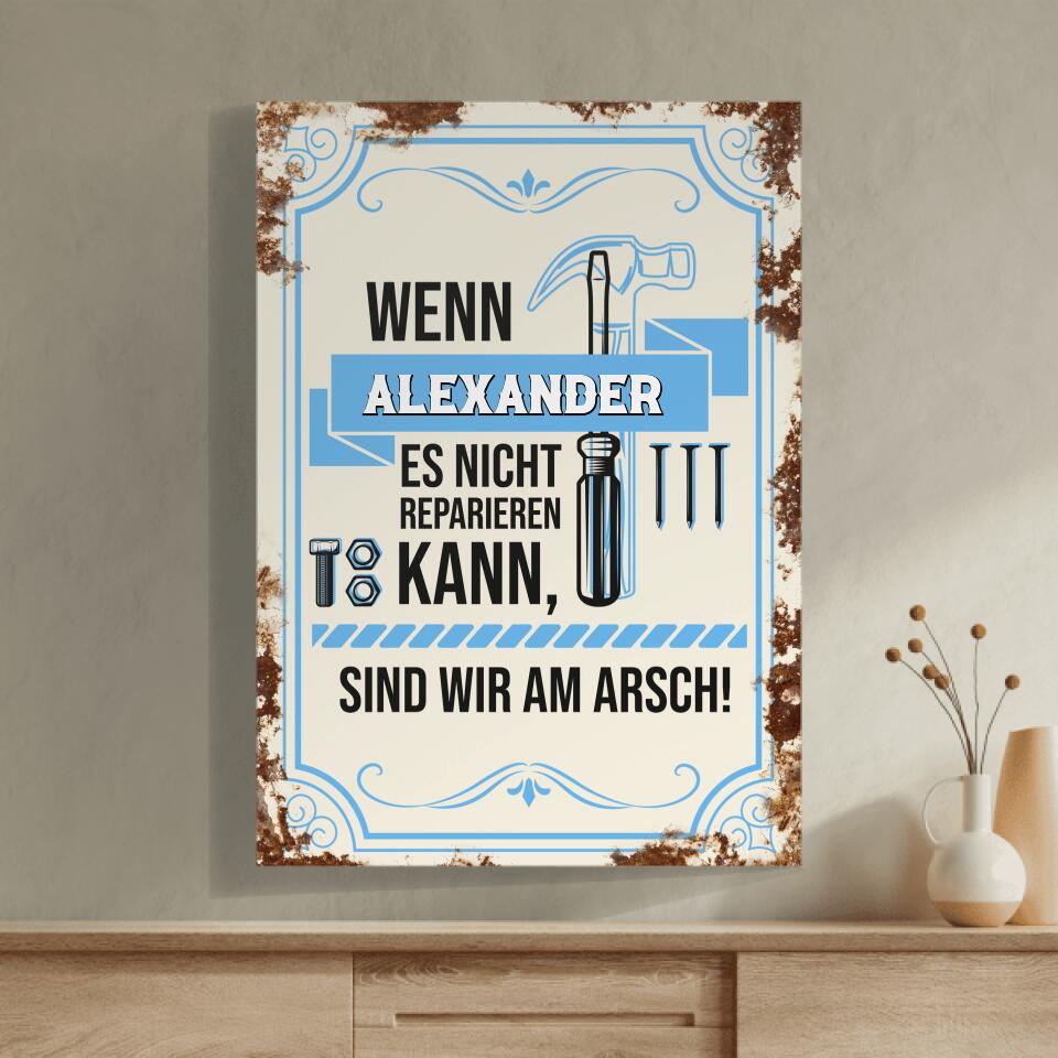 Letzte Reparatur Hoffnung - Personalisierbares Poster - wefriends