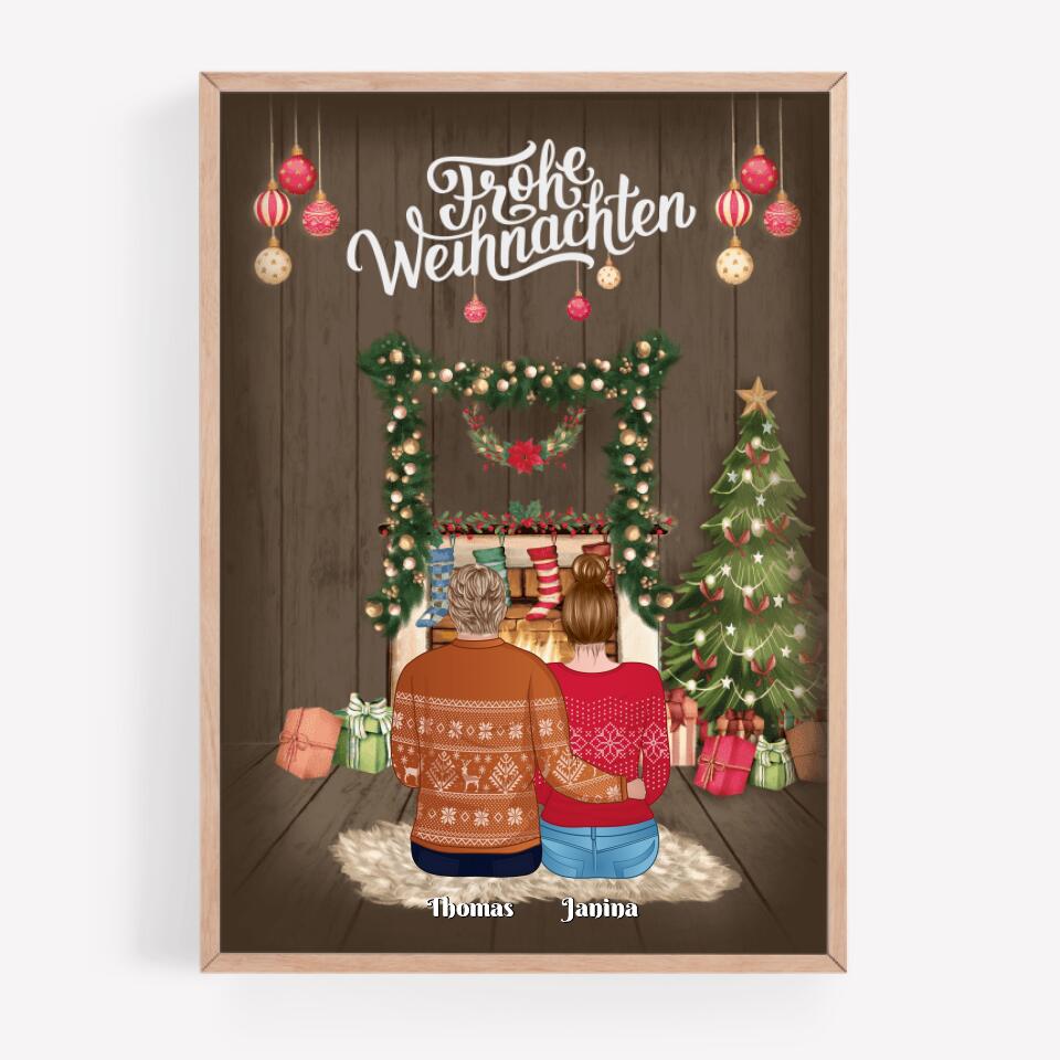 Pärchen (weihnachtlich) - Personalisierbares Poster