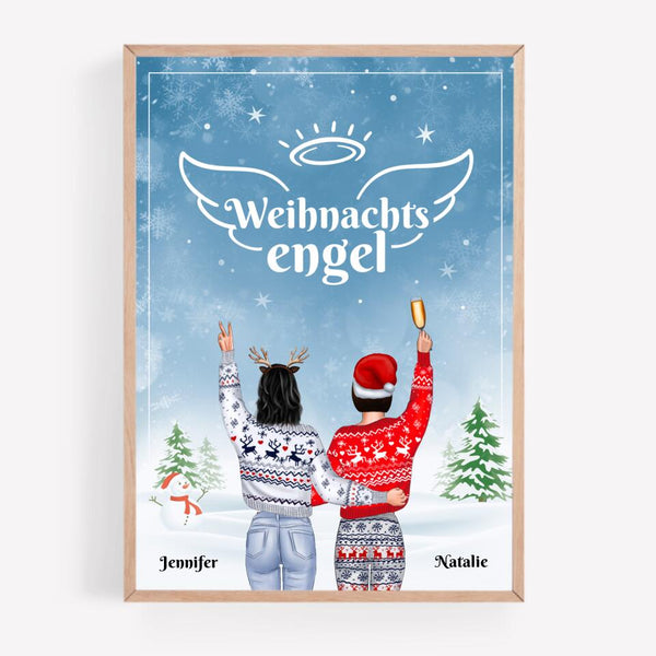 stehende Weihnachtsbesties - personalisiertes Poster (limitierte Edition)