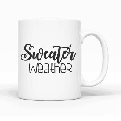 Frauen stehend Winter - Personalisierbare Tasse