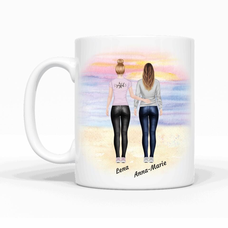 Frauen stehend - Personalisierbare Tasse