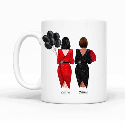 Festliche Besties - Personalisierbare Tasse