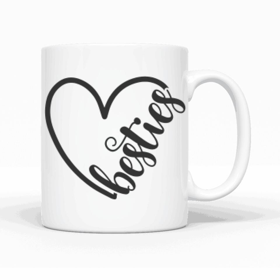 sitzende Besties - Personalisierbare Tasse