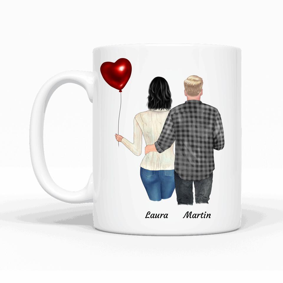 Pärchen Design - Personalisierbare Tasse