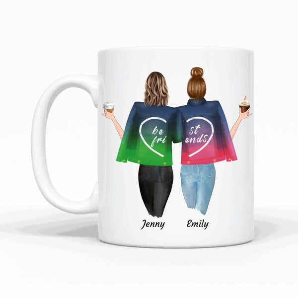 Beste Freundinnen Colour Edition - Personalisierbare Tasse