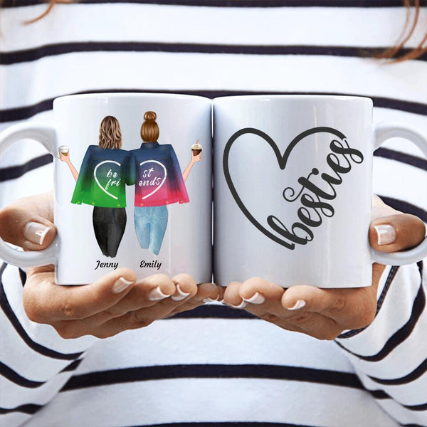 Beste Freundinnen Colour Edition - Personalisierbare Tasse