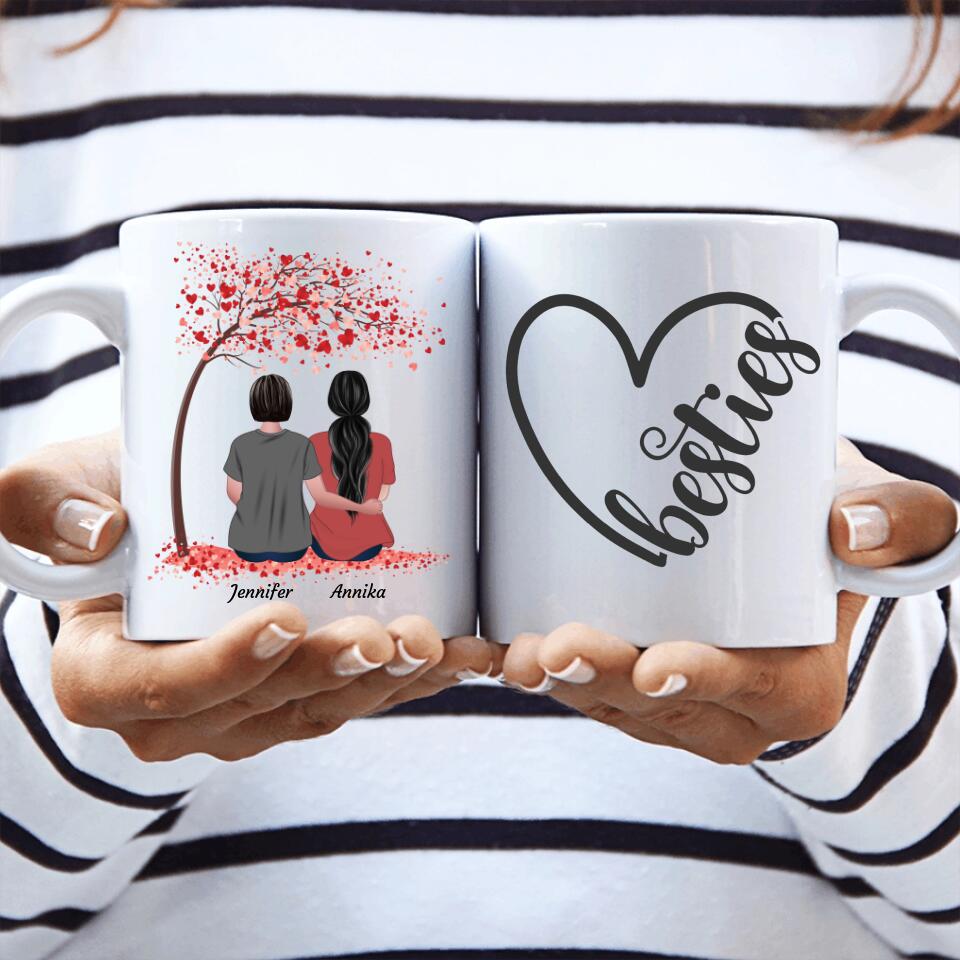 Besties unterm Baum - Personalisierbare Tasse