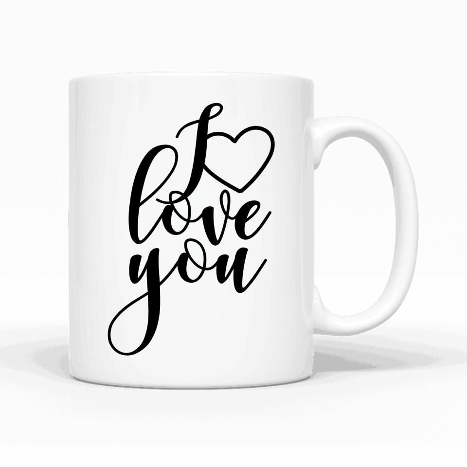 Sitzendes Paar unterm Baum - Personalisierbare Tasse