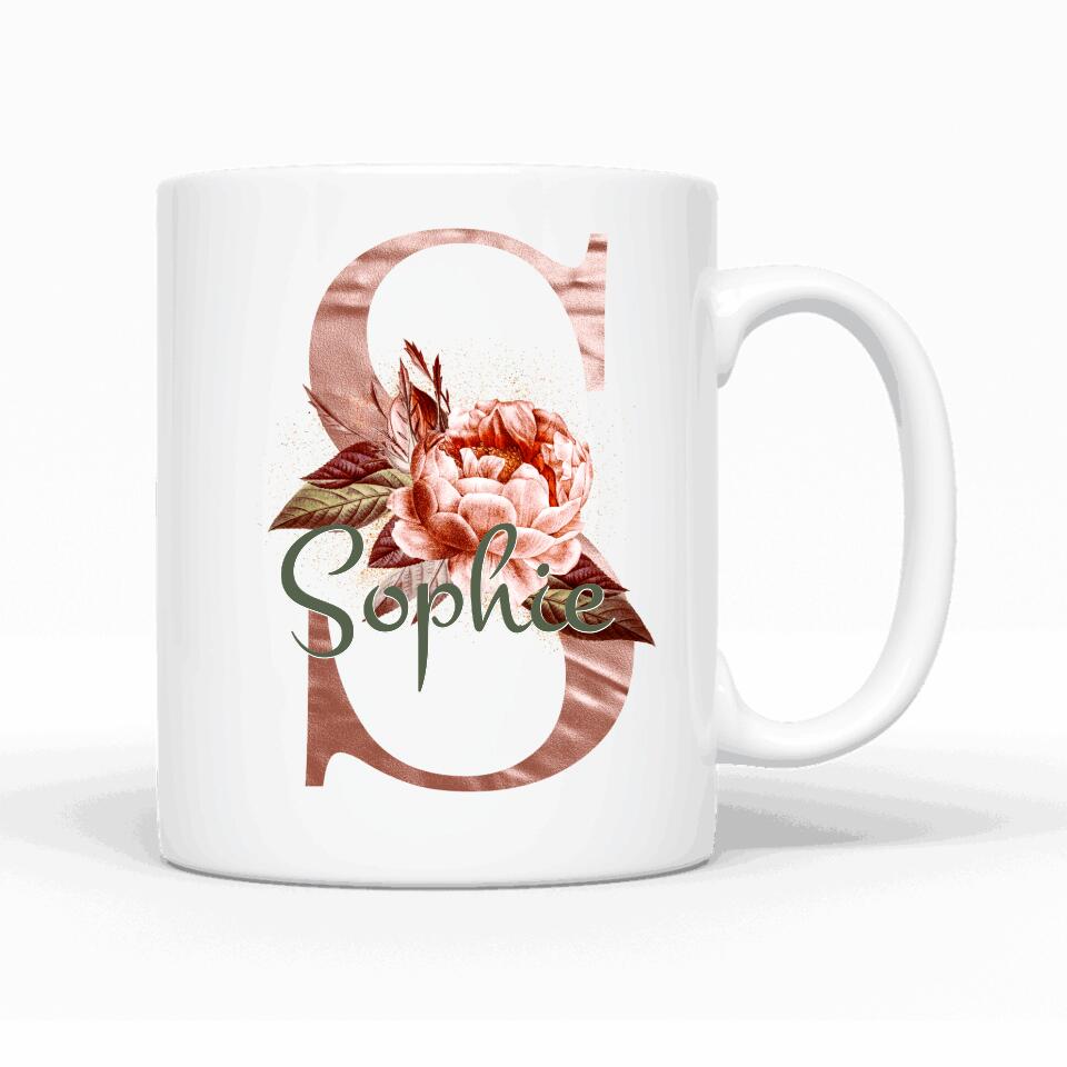 Design Edition rosig (beidseitig) - Personalisierbare Tasse