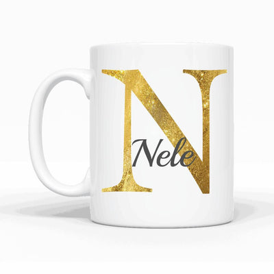 Design Edition goldig (beidseitig) - Personalisierbare Tasse