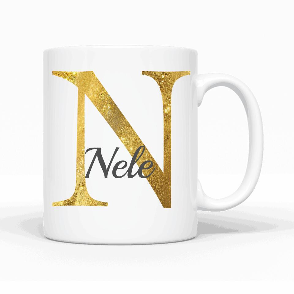 Design Edition goldig (beidseitig) - Personalisierbare Tasse