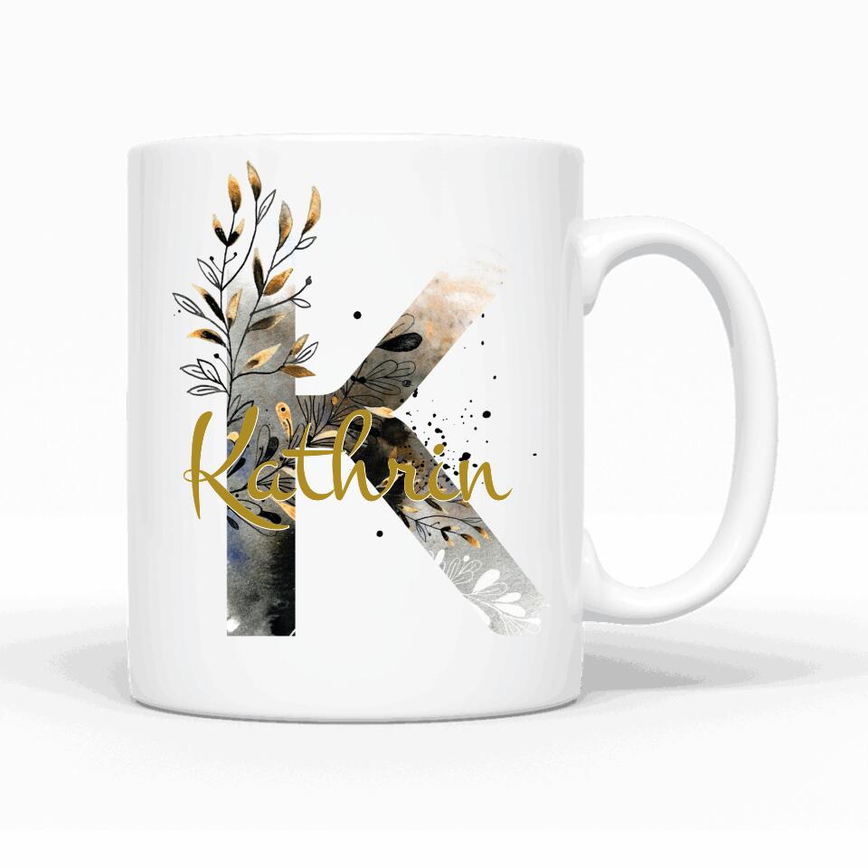 Design Edition schwarz transparent (beidseitig) - Personalisierbare Tasse