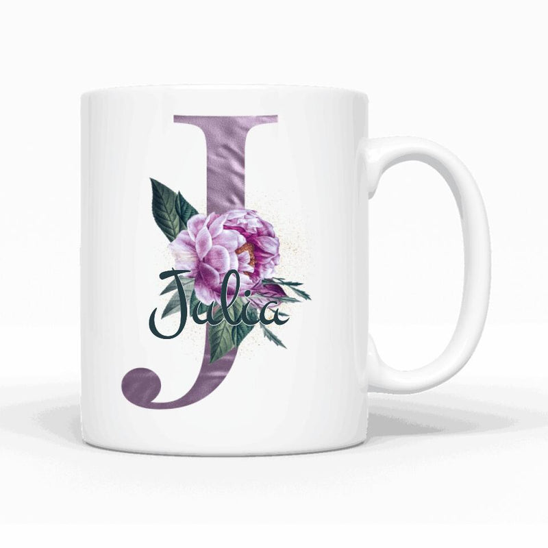 Namenstasse Design Edition lila (beidseitig) - Personalisierbare Tasse
