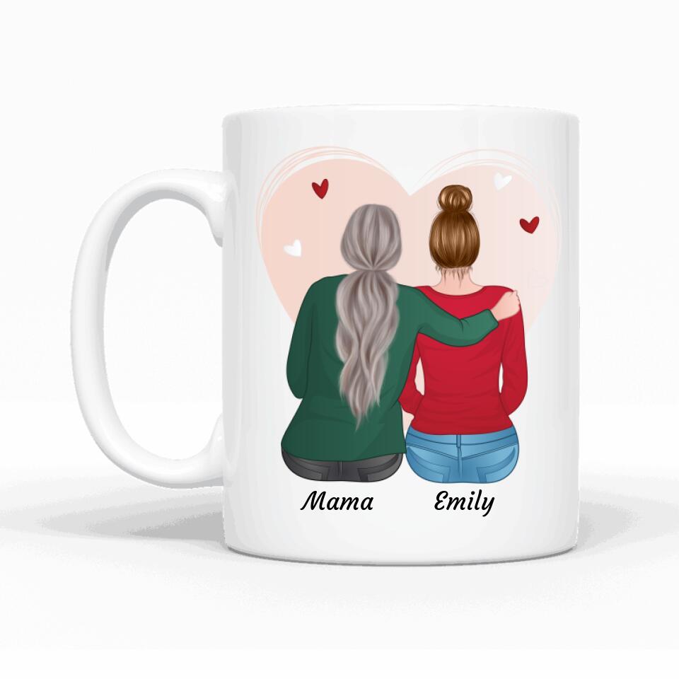 Mutter und Tochter - Personalisierbare Tasse