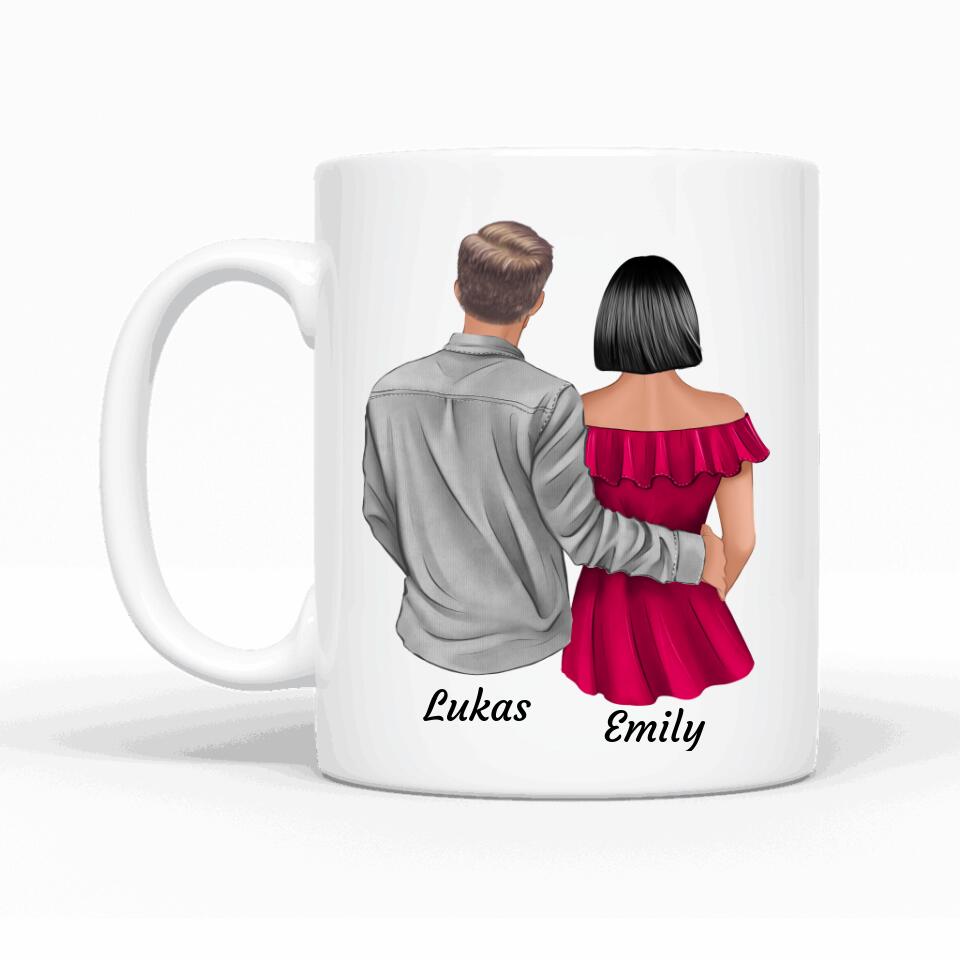 Verliebtes Paar - Personalisierbare Tasse