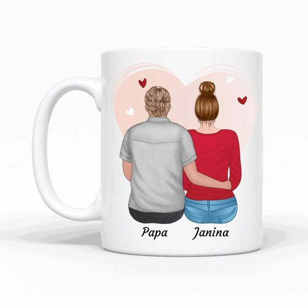 Vater und Tochter - Personalisierbare Tasse