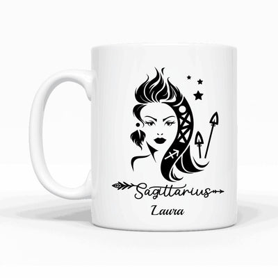 Sternzeichen Gesichter - Personalisierbare Tasse