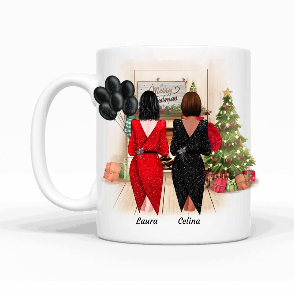 Festliche Besties Weihnachten (Limitierte Edition) - Personalisierbare Tasse