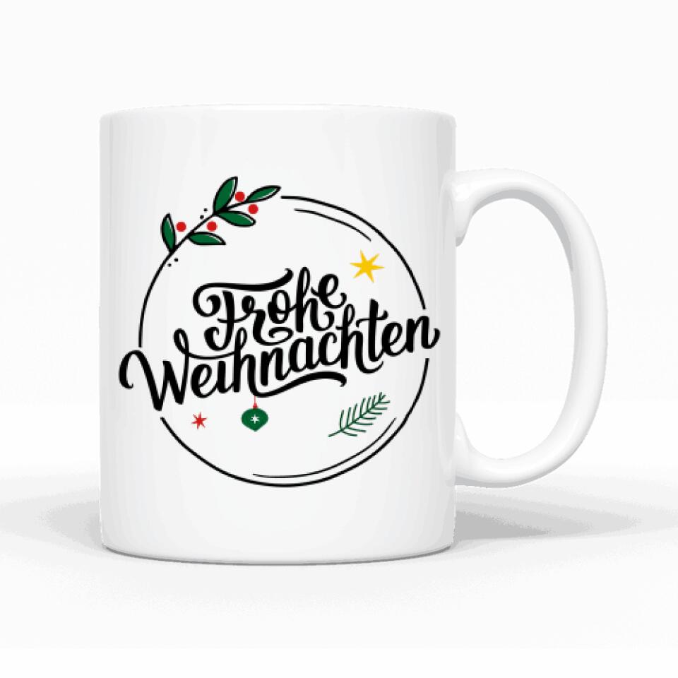 Mutter und Tochter Weihnachten (Limitierte Edition) - Personalisierbare Tasse