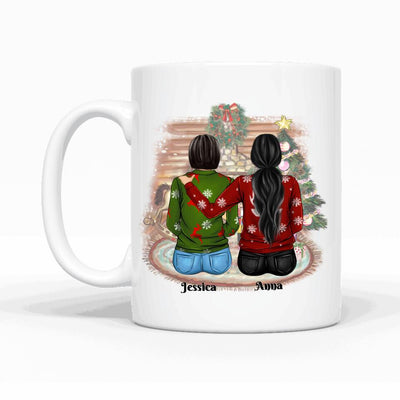 Weihnachtliche Frauen - Personalisierbare Tasse