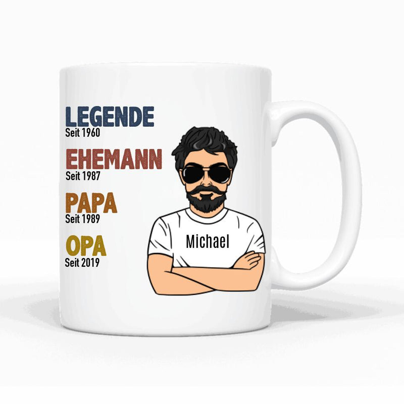 Legende Opa / Papa - Personalisierbare Tasse