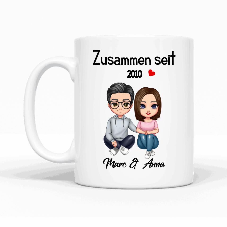 Comic Style Paar - Personalisierbare Tasse - wefriends